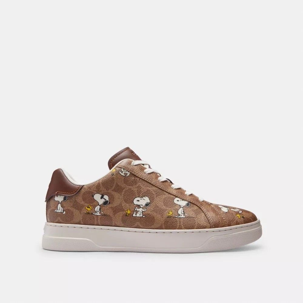 NWT Coach X Peanuts Mens Sneaker In Signature Canvas With Snoopy Woodstock CBZ76